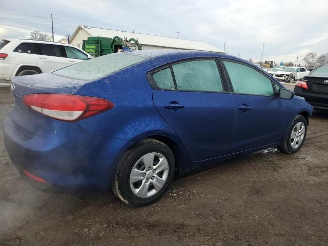 3KPFK4A76JE273122 - 2018 KIA FORTE LX BLUE photo 3