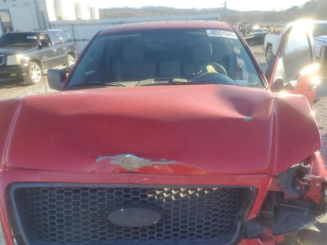 1FTPX12505FA38180 - 2005 FORD F150 RED photo 11