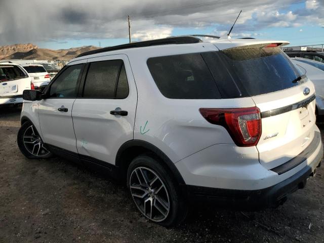 1FM5K8GTXKGA73123 - 2019 FORD EXPLORER SPORT WHITE photo 2