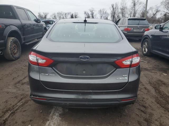 3FA6P0LU9FR117224 - 2015 FORD FUSION SE HYBRID CHARCOAL photo 6