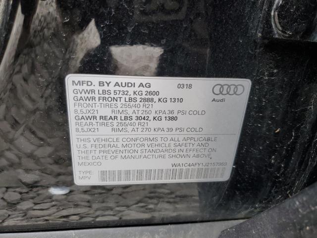 WA1C4AFY1J2157959 - 2018 AUDI SQ5 PRESTIGE BLACK photo 13