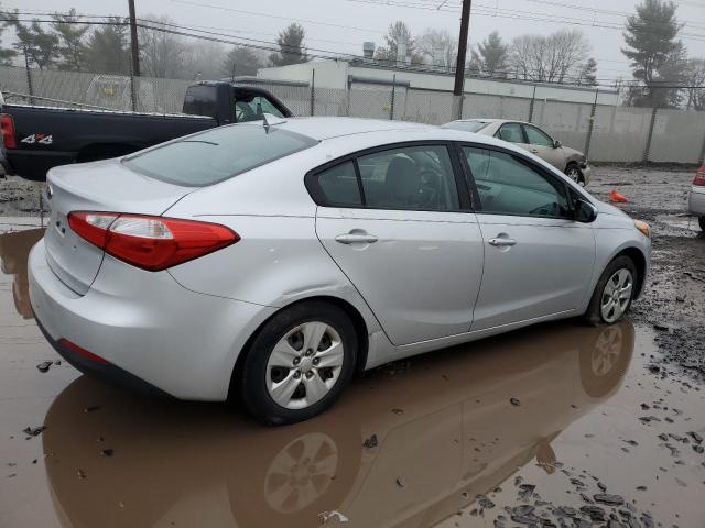 KNAFK4A62F5433682 - 2015 KIA FORTE LX SILVER photo 3