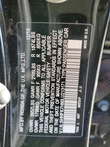 SHHFK7H80LU213171 - 2020 HONDA CIVIC EXL Qara foto 13