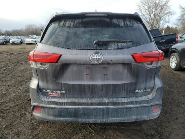 5TDJZRFH7KS953882 - 2019 TOYOTA HIGHLANDER SE BROWN photo 6