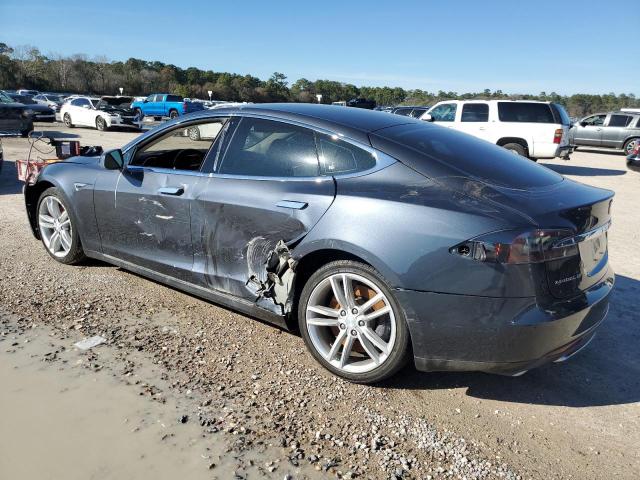 5YJSA1H16EFP52948 - 2014 TESLA MODEL S GRAY photo 2