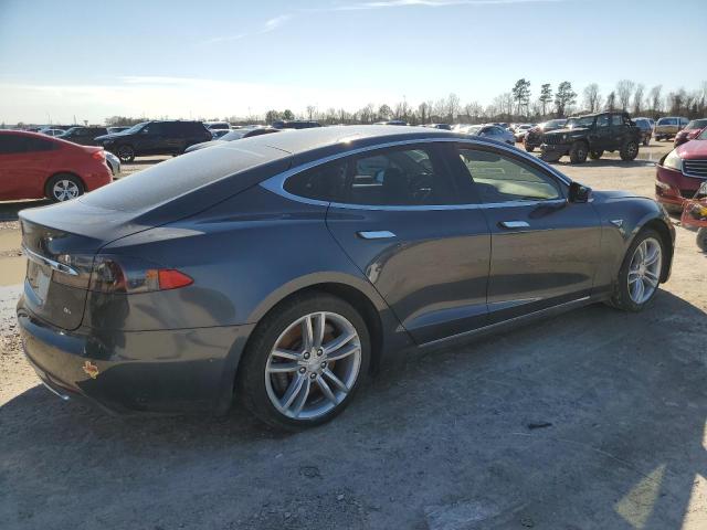 5YJSA1H16EFP52948 - 2014 TESLA MODEL S GRAY photo 3