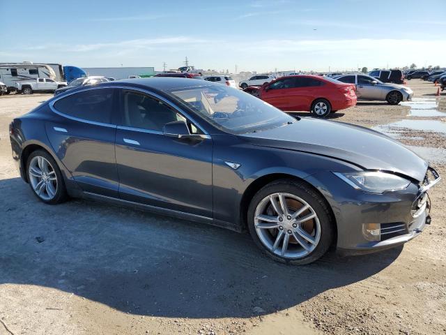 5YJSA1H16EFP52948 - 2014 TESLA MODEL S GRAY photo 4