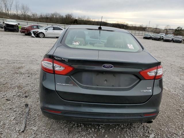 3FA6P0LU2FR307057 - 2015 FORD FUSION SE HYBRID GRAY photo 6