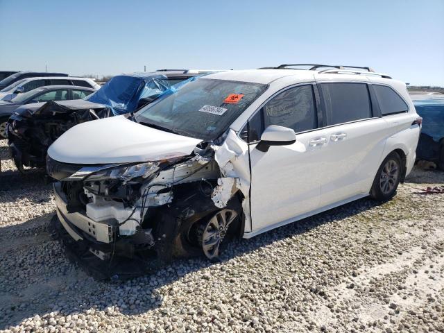 5TDKRKEC8NS078902 - 2022 TOYOTA SIENNA LE WHITE photo 1