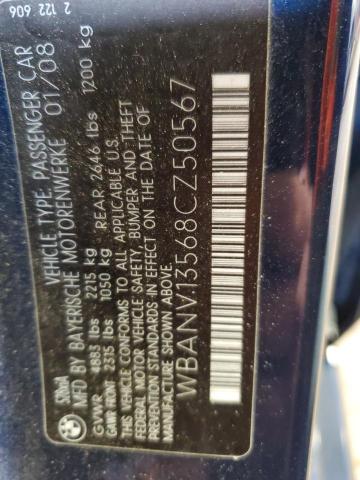 WBANV13568CZ50567 - 2008 BMW 528 XI BLUE photo 12