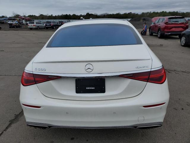 W1K6G7GB3PA226971 - 2023 MERCEDES-BENZ S 580 4MATIC WHITE photo 6