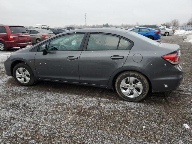 2HGFB2F49DH031728 - 2013 HONDA CIVIC LX GRAY photo 2