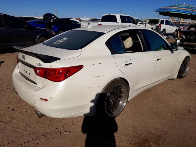 JN1EV7AR8GM344470 - 2016 INFINITI Q50 PREMIUM WHITE photo 3