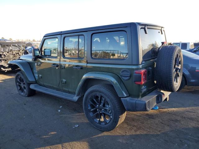 1C4JJXP61NW123492 - 2022 JEEP WRANGLER U SAHARA 4XE GREEN photo 2