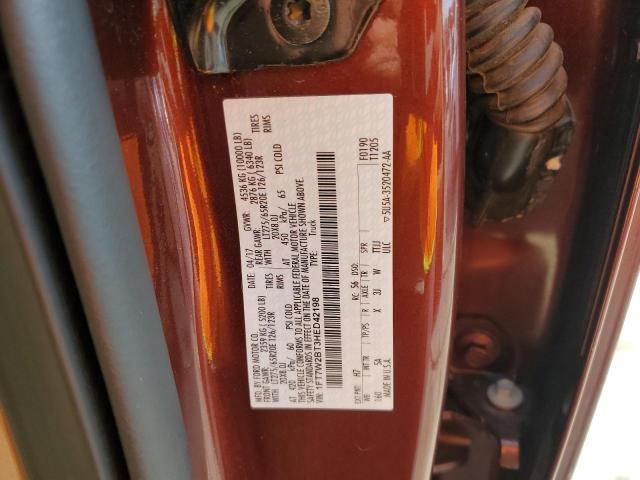 1FT7W2BT3HED42198 - 2017 FORD F250 SUPER DUTY BURGUNDY photo 12
