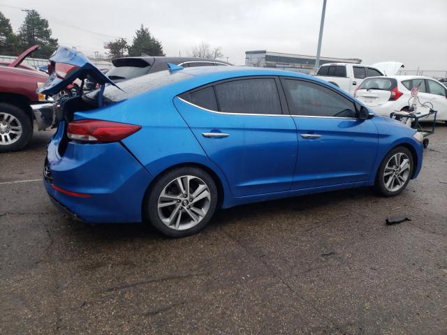 KMHD84LF6HU283327 - 2017 HYUNDAI ELANTRA SE BLUE photo 3