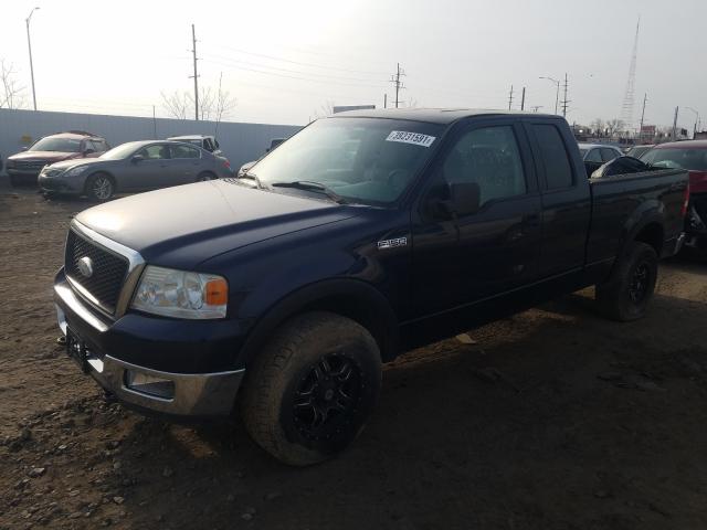 1FTPX14595FB43250 - 2005 FORD F150 BLUE photo 2