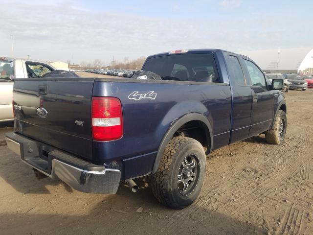 1FTPX14595FB43250 - 2005 FORD F150 BLUE photo 4