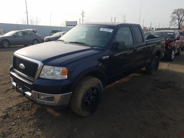 1FTPX14595FB43250 - 2005 FORD F150 BLUE photo 9