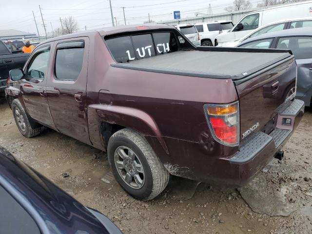 2HJYK16368H513566 - 2008 HONDA RIDGELINE RTX BURGUNDY photo 2