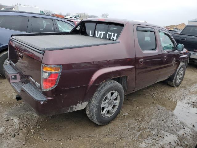 2HJYK16368H513566 - 2008 HONDA RIDGELINE RTX BURGUNDY photo 3