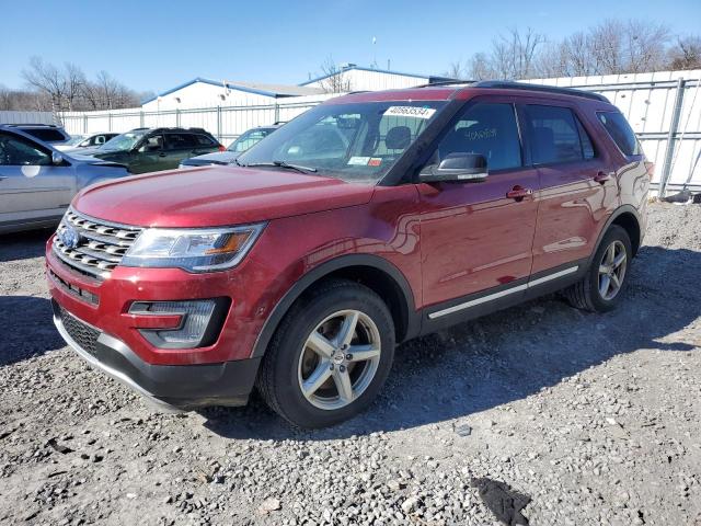 1FM5K8D82HGA19517 - 2017 FORD EXPLORER XLT BURGUNDY photo 1