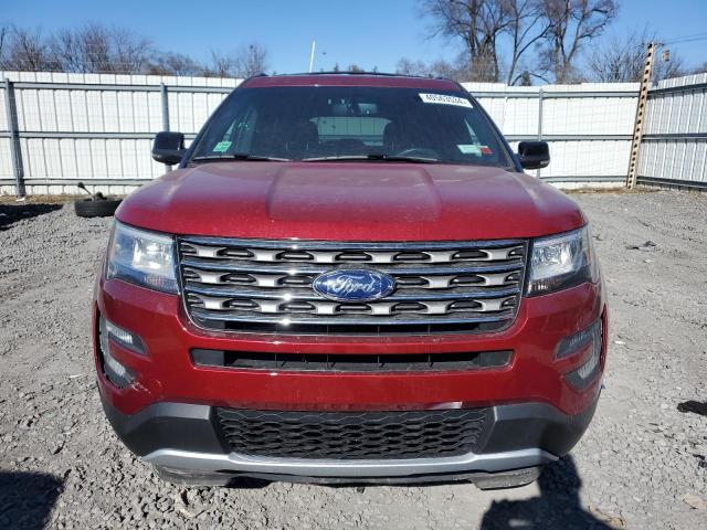 1FM5K8D82HGA19517 - 2017 FORD EXPLORER XLT BURGUNDY photo 5