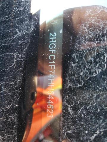 2HGFC1F74HH644623 - 2017 HONDA CIVIC EXL Մոխրագույն լուսանկար 12