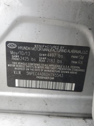 5NPEC4AB6DH745543 - 2013 HYUNDAI SONATA SE SILVER photo 12