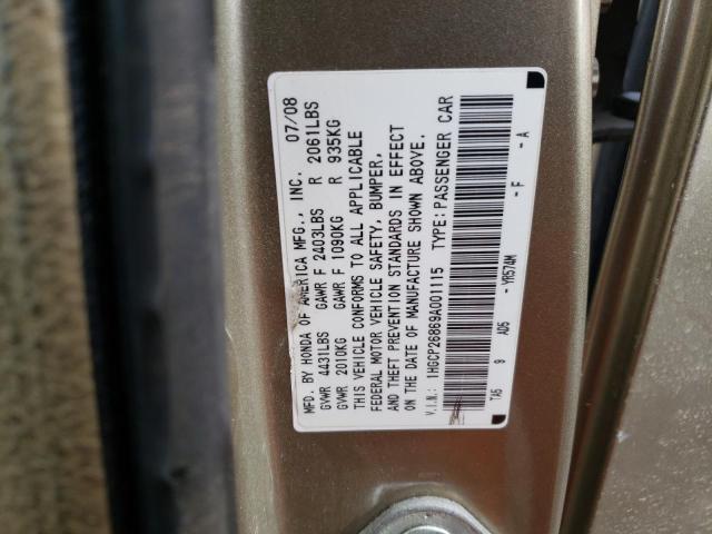 1HGCP26869A001115 - 2009 HONDA ACCORD EXL GOLD photo 13