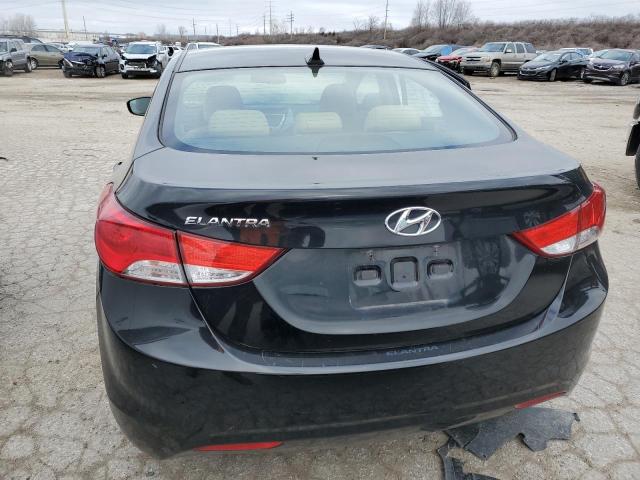 KMHDH4AE1CU207968 - 2012 HYUNDAI ELANTRA GLS BLACK photo 6