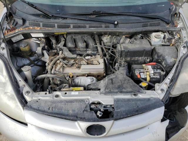 5TDZK22C17S055052 - 2007 TOYOTA SIENNA XLE SILVER photo 11