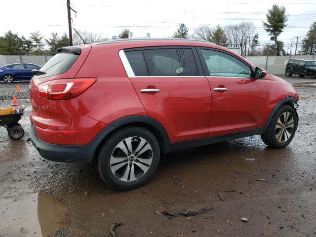 KNDPC3A21D7477833 - 2013 KIA SPORTAGE EX RED photo 3