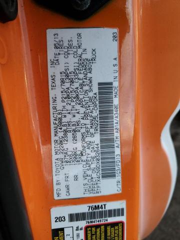 5TFTX4CN9DX032644 - 2013 TOYOTA TACOMA ACCESS CAB Ақ фото 12