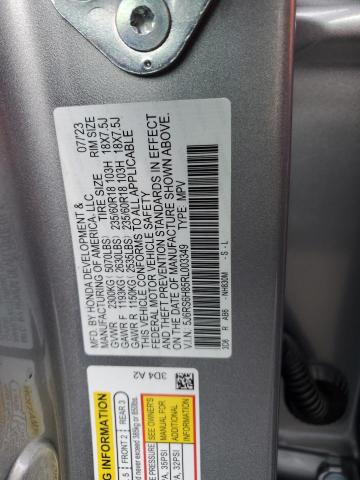 5J6RS6H85RL003349 - 2024 HONDA CR-V SPORT-L SILVER photo 12