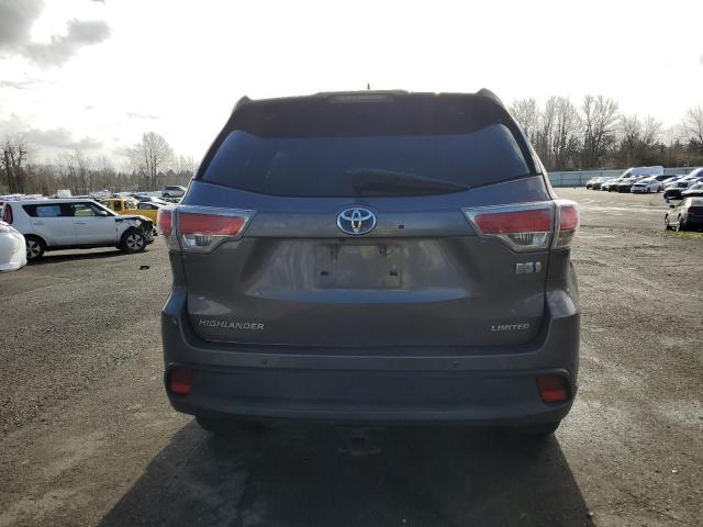 5TDDCRFH7GS020358 - 2016 TOYOTA HIGHLANDER HYBRID LIMITED GRAY photo 6