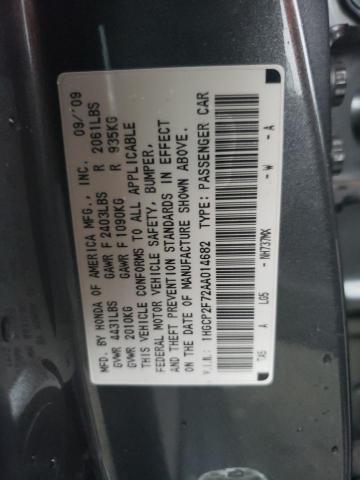 1HGCP2F72AA014682 - 2010 HONDA ACCORD EX GRAY photo 13