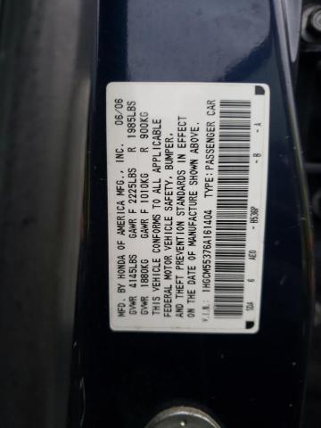 1HGCM55376A161404 - 2006 HONDA ACCORD SE BLUE photo 12