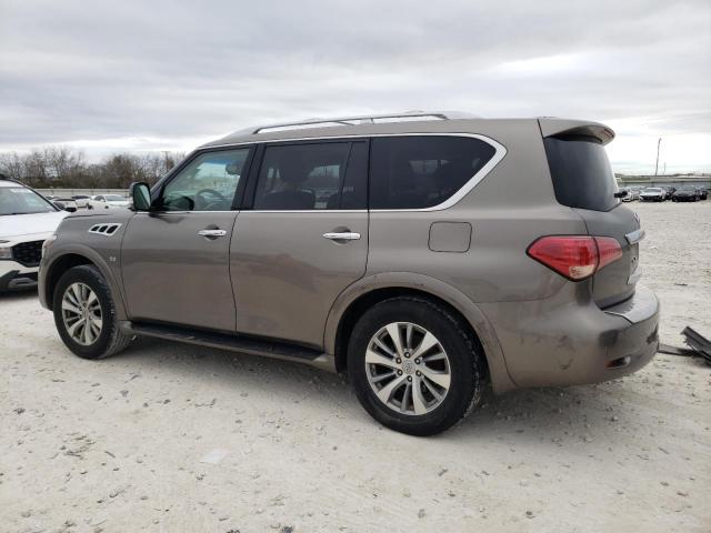 JN8AZ2NF0F9571015 - 2015 INFINITI QX80 TAN photo 2