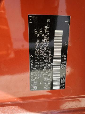 JTLZE4FE4CJ005966 - 2012 TOYOTA SCION XB 橙色 照片 12