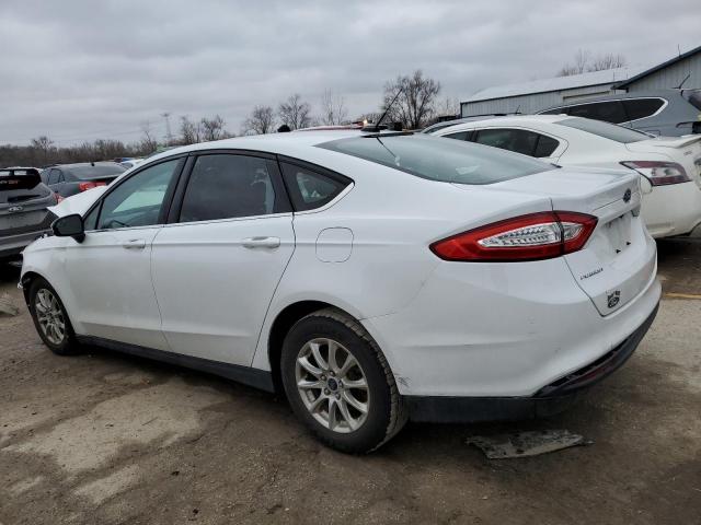 3FA6P0G77FR146113 - 2015 FORD FUSION S WHITE photo 2