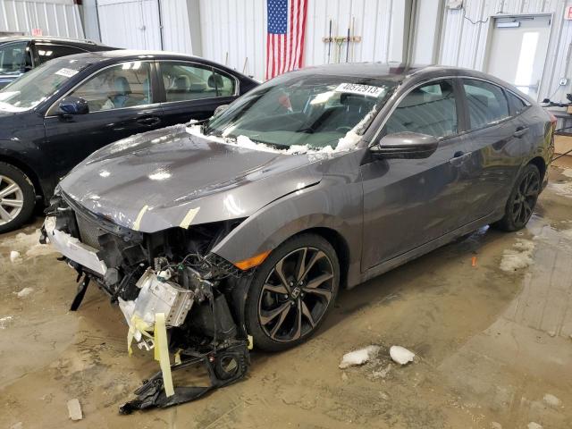 2HGFC2F89KH556690 - 2019 HONDA CIVIC SPORT GRAY photo 1