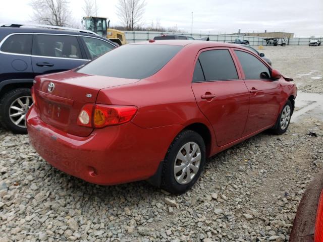 1NXBU40E09Z150045 - 2009 TOYOTA COROLLA BASE RED photo 3