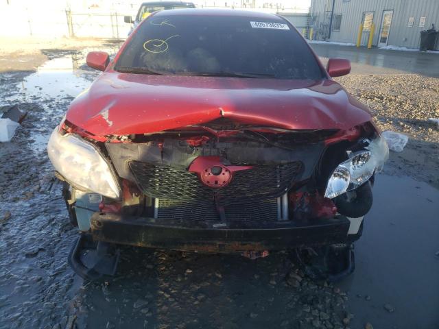 1NXBU40E09Z150045 - 2009 TOYOTA COROLLA BASE RED photo 5
