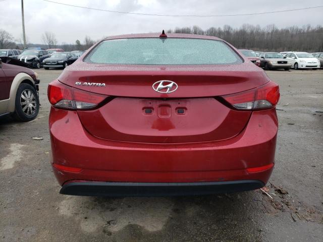 5NPDH4AE6GH780143 - 2016 HYUNDAI ELANTRA SE RED photo 6