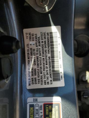 JHMZE2H76DS001345 - 2013 HONDA INSIGHT EX GRAY photo 13