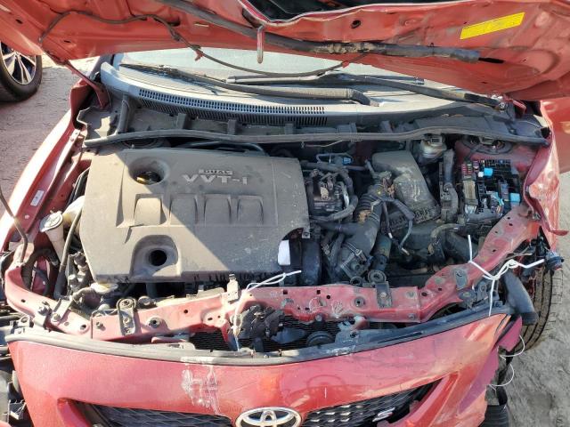 1NXBU40E89Z124390 - 2009 TOYOTA COROLLA BASE RED photo 11