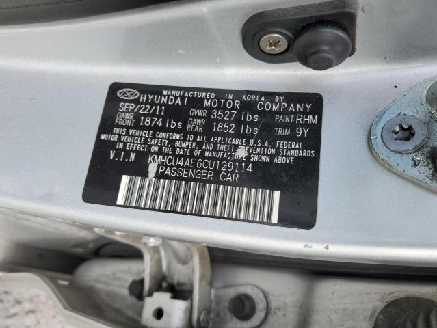 KMHCU4AE6CU129114 - 2012 HYUNDAI ACCENT GLS SILVER photo 12