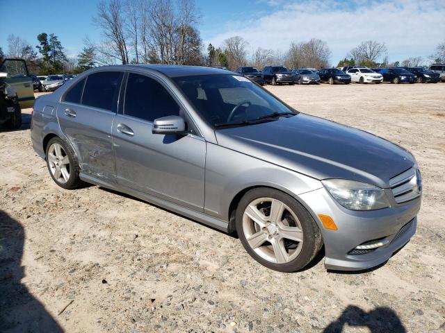 WDDGF8BB6BR177280 - 2011 MERCEDES-BENZ C 300 4MATIC SILVER photo 4