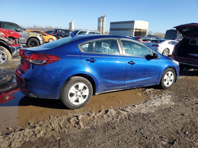 3KPFK4A72JE177276 - 2018 KIA FORTE LX BLUE photo 3